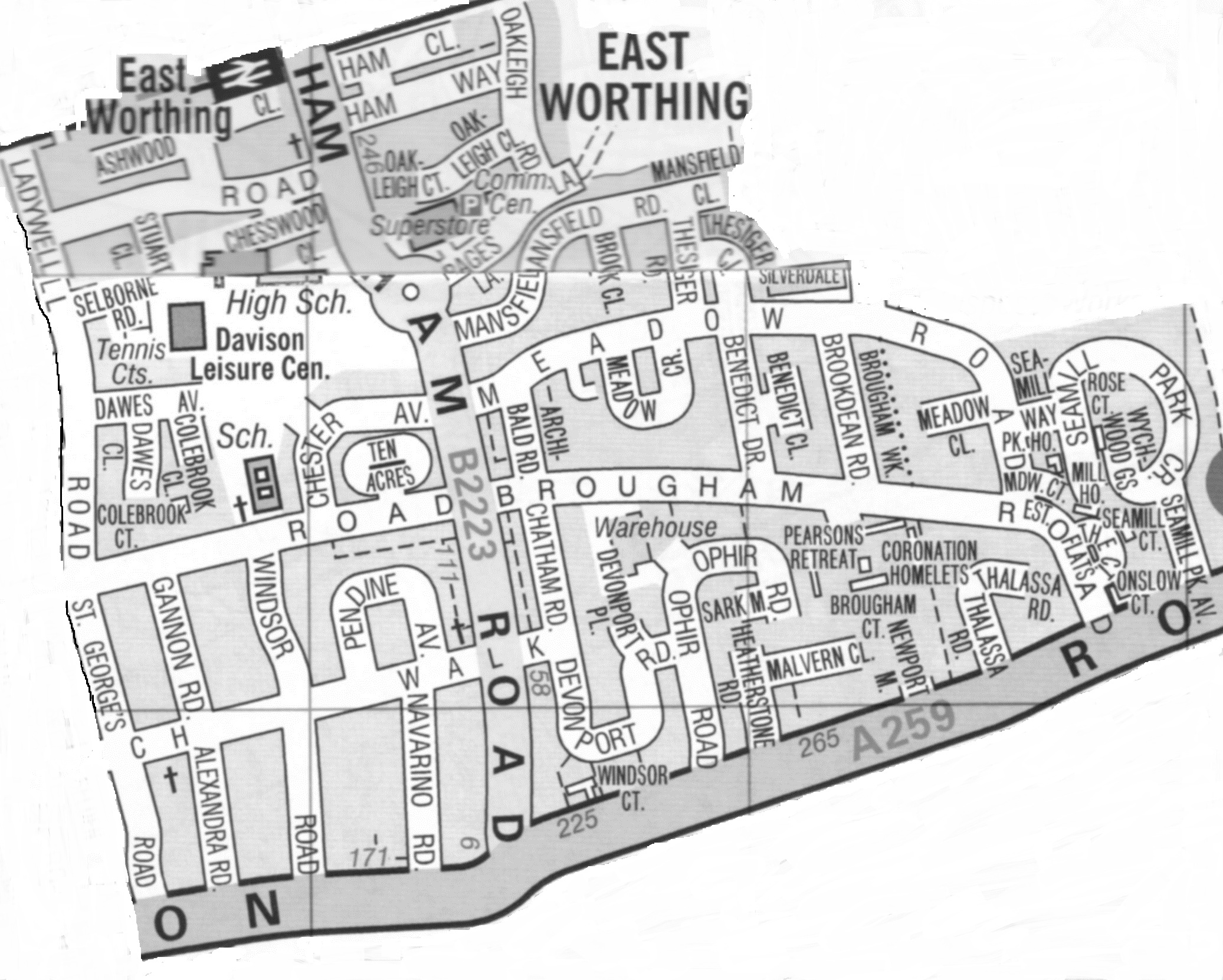 Worthing Direct Leaflet Distribution Services East Worthing area delivery map