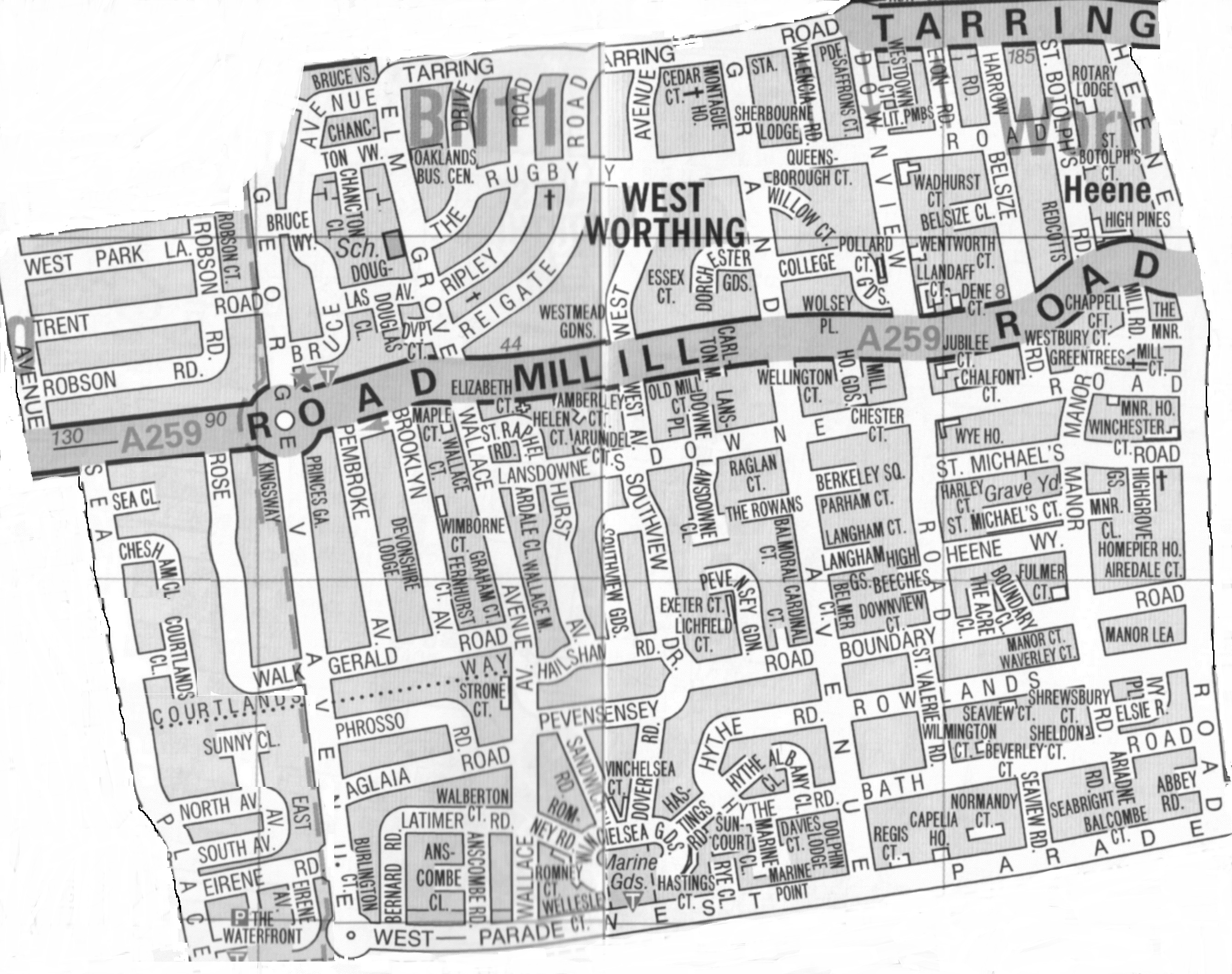 Worthing Direct Leaflet Distribution Services West Worthing delivery area map