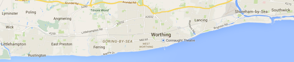 Worthing Littlehampton Shoreham coverage map